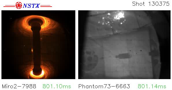 Camera 2 and 3 (Phantom710-9206 - Bay E top-down LLD camera) - Shot 130375 (0.800-0.907 s)