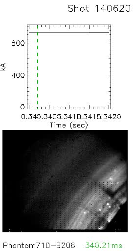 Camera 1 — Phantom710-9206 (Bay E top-down LLD camera) - Shot 140620 (0.340-0.342 s)